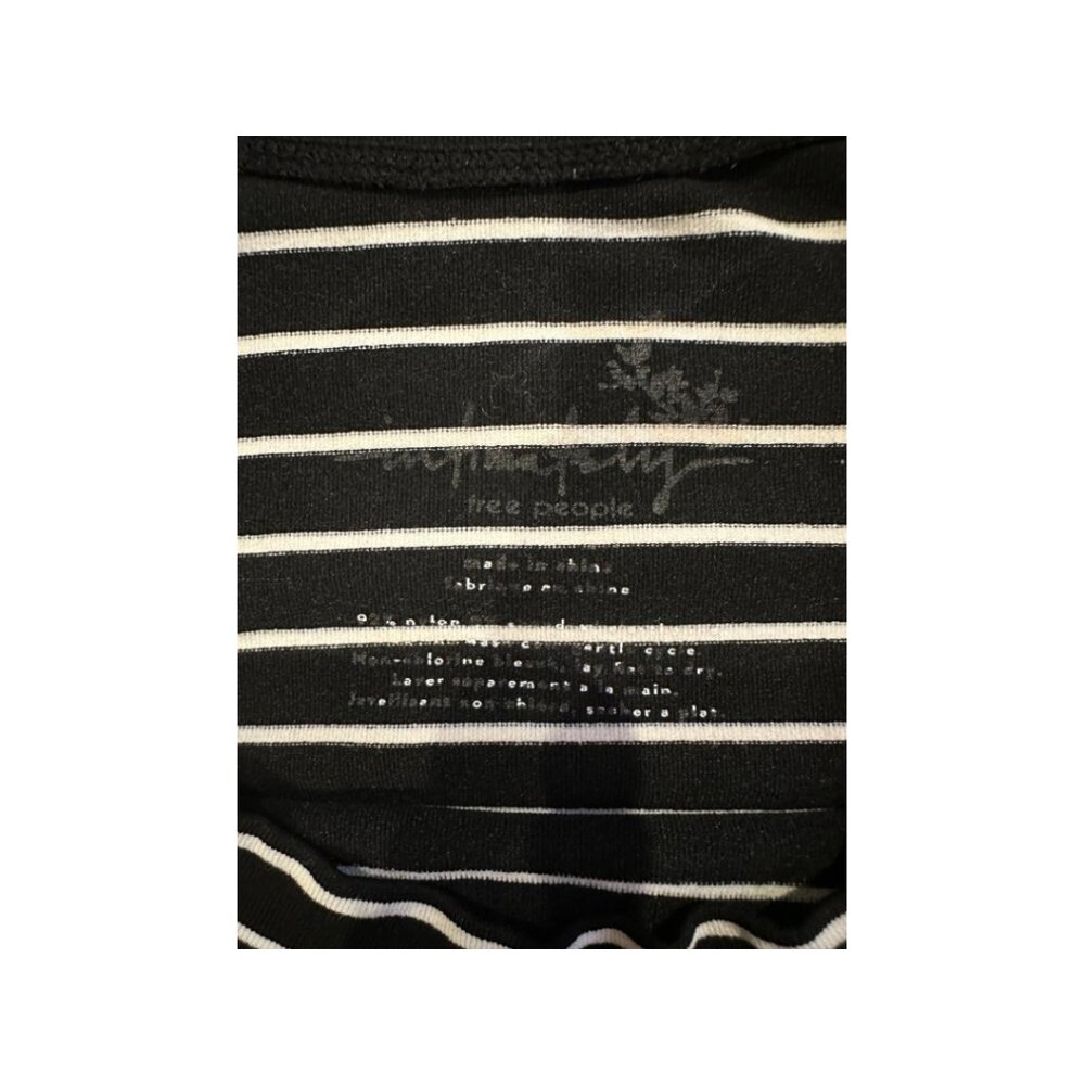 Free People Black/White Striped Fitted Tank Top - Picture 3 of 3
